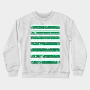 Glasgow Celtic Football Club Green and White Distressed Hooped Design Crewneck Sweatshirt